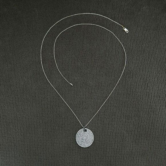 Mary Louise Designs Jewelry - Mary Louise Designs Pave Disc💿 Pendant Necklace